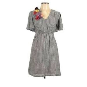 Judith March Striped 3D Floral Dress